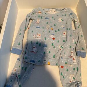 Angel Dear Light Blue Snowman Pajama Set